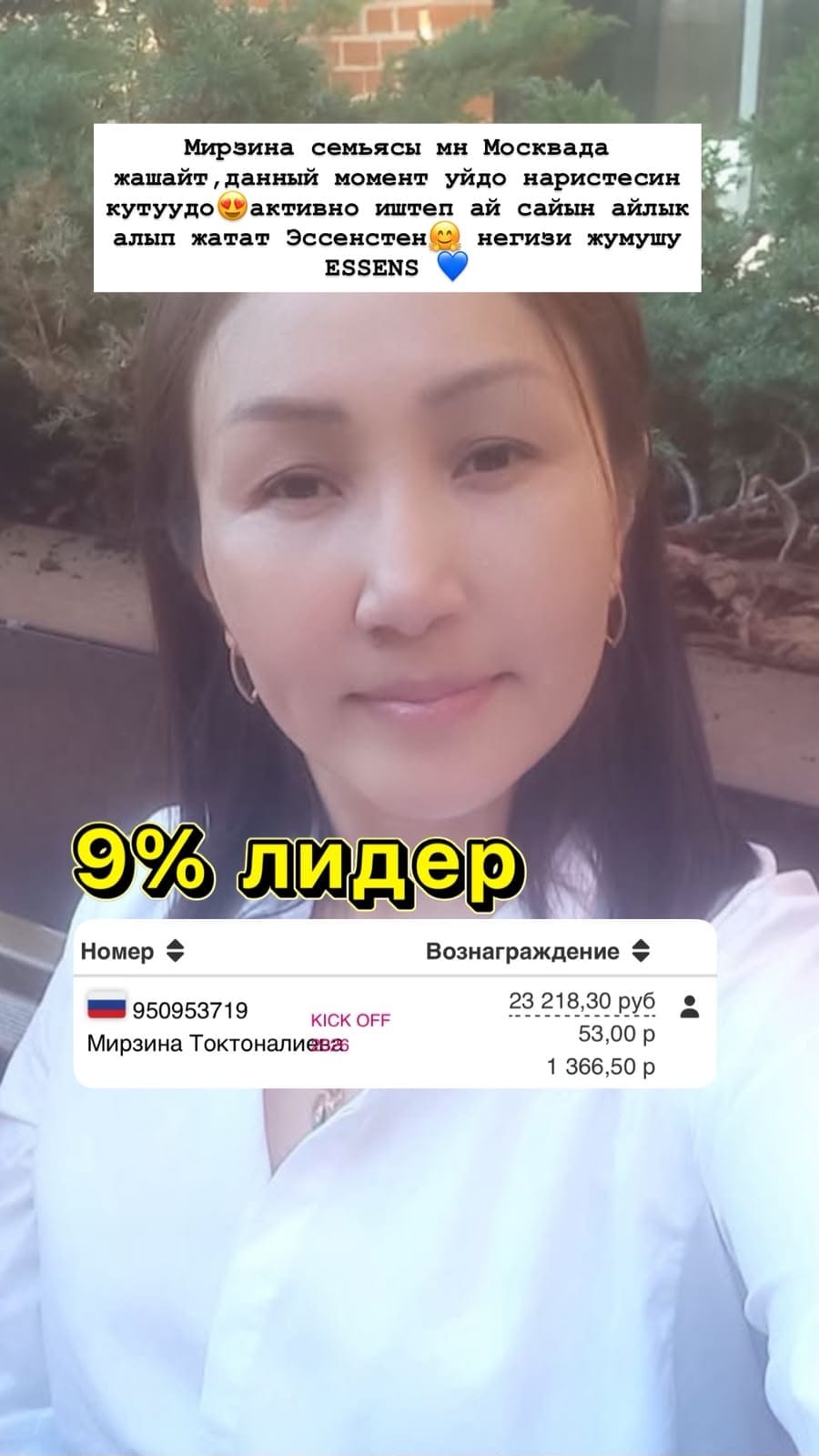 Реальный результат партнёра команды